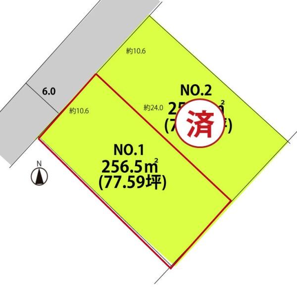 西村山郡河北町谷地所岡 売地